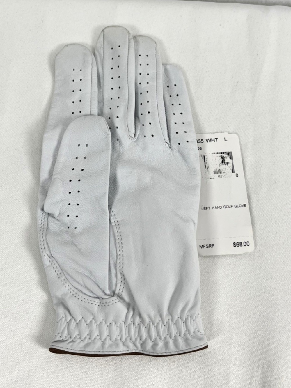 Coach Women’s Golf Glove Left Hand White Leather Size Left NWT